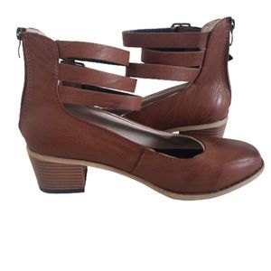 Retro Rub Brown Thick with shallow Mouth Large Size 8